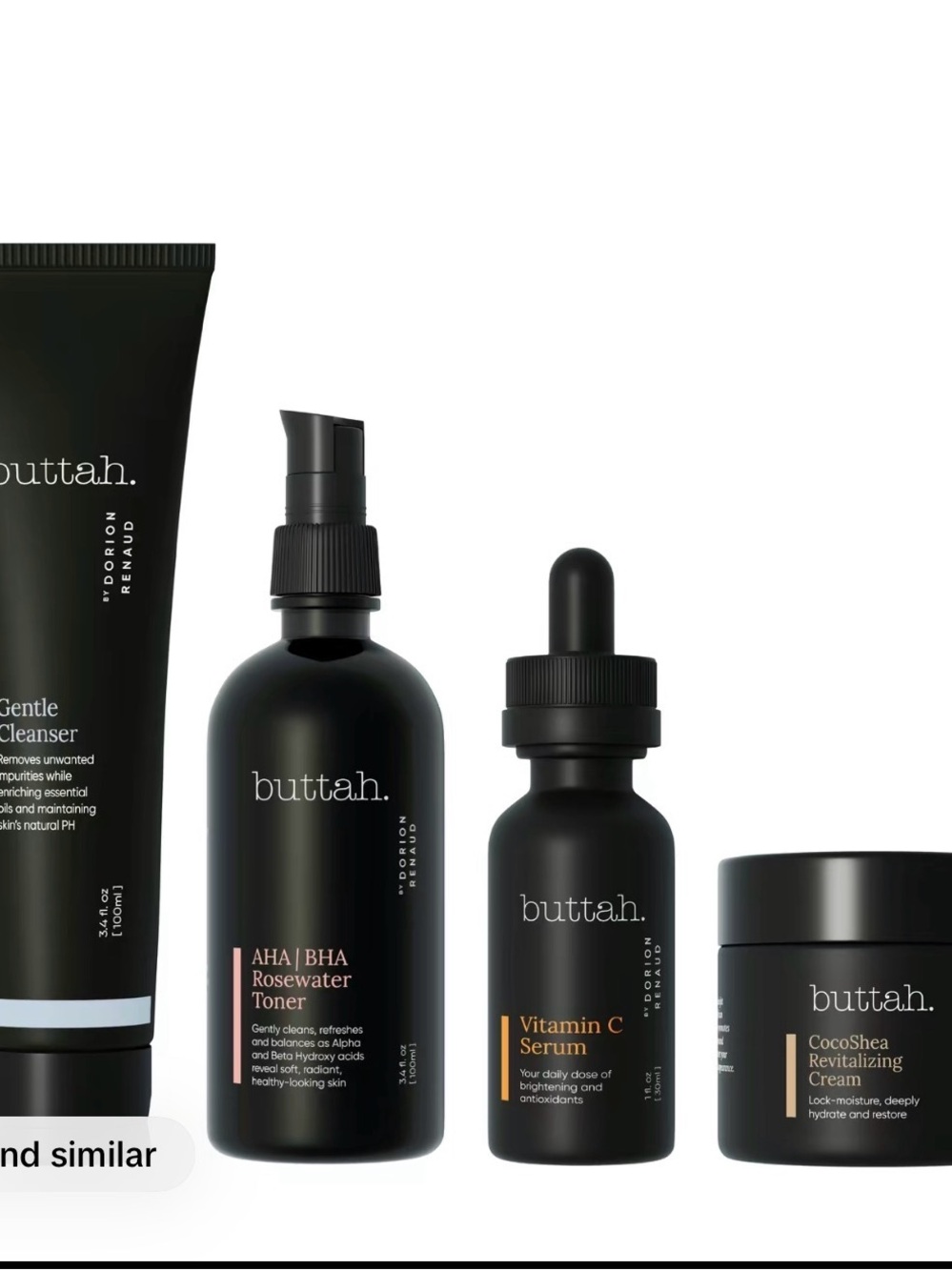 Black Vitamin C Serum & Rosewater Toner Skincare Duo
